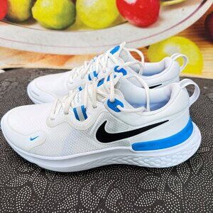 Nike React Miler Mens Running Shoes Size 7 White/Blue/Black